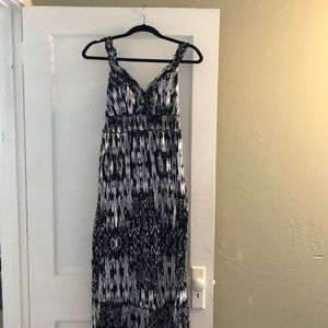 Black and white maxi dress